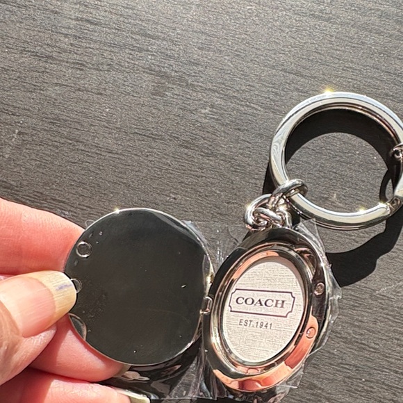 Coach Locket Multicolor Peace Sign Keychain - Picture 4 of 6